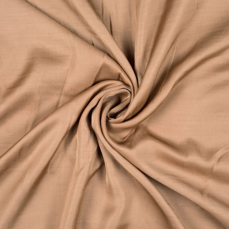 Sepia Beige Plain Modal Satin Fabric