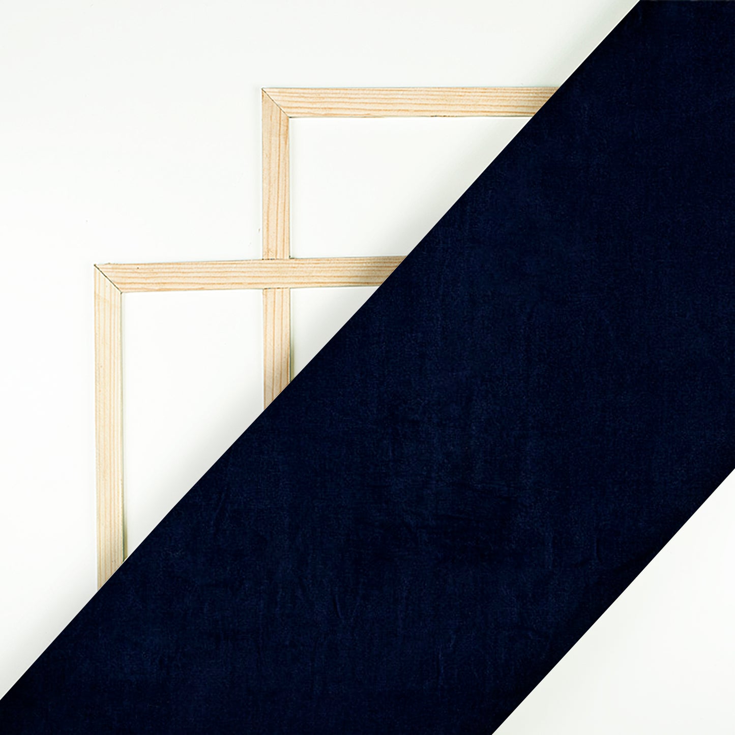 Navy Blue Plain Export Quality Micro Velvet Fabric - Fabcurate