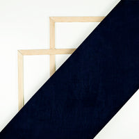 Navy Blue Plain Export Quality Micro Velvet Fabric - Fabcurate