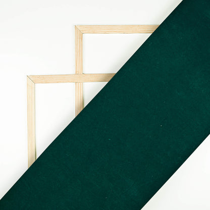 Bottle Green Plain Export Quality Micro Velvet Fabric - Fabcurate