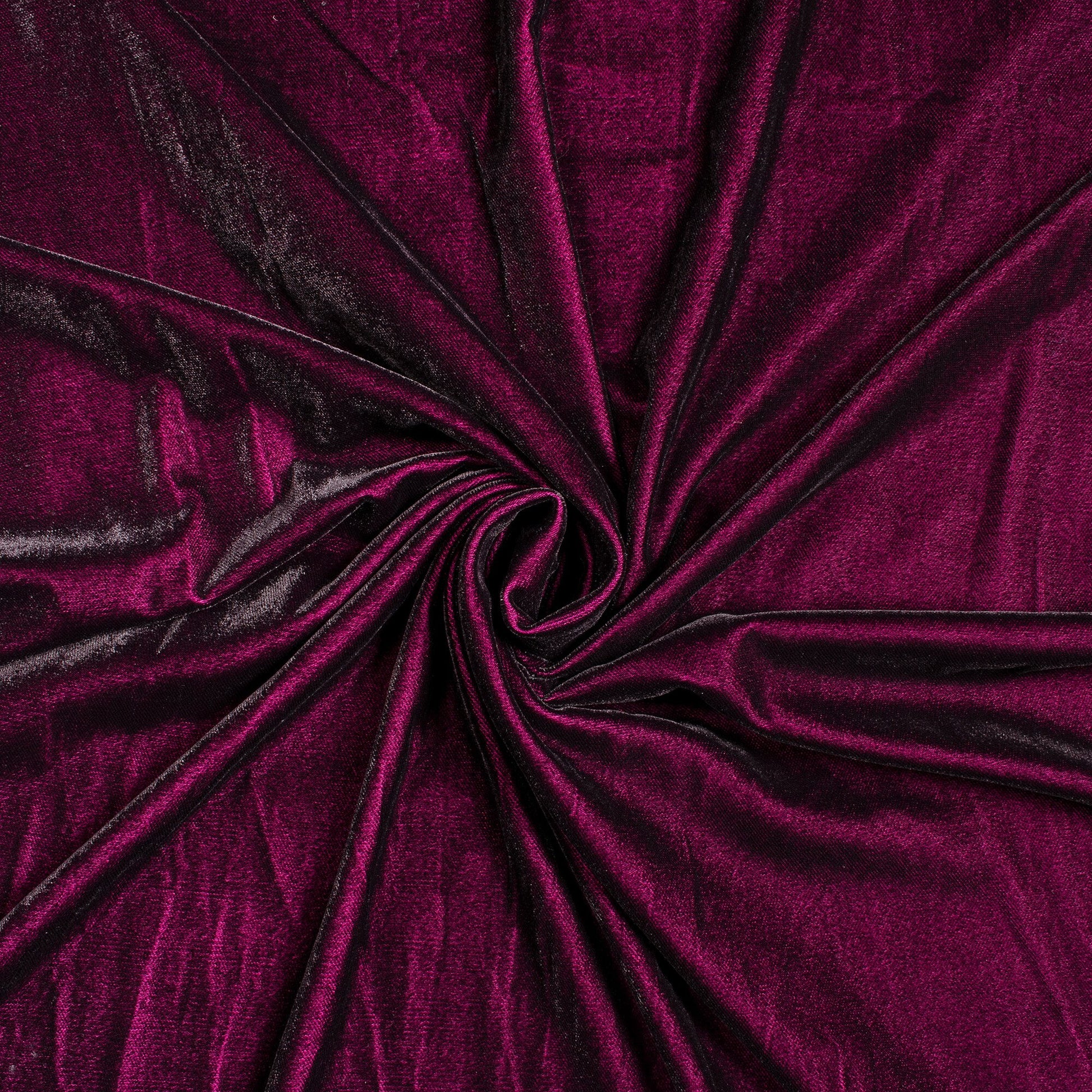 Wine Purple Plain Export Quality Dual Tone Micro Velvet Fabric - Fabcurate