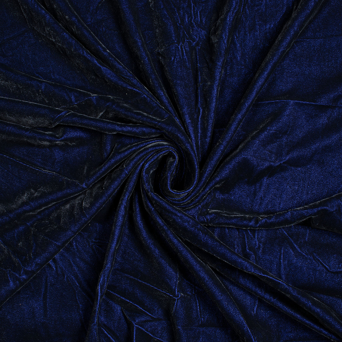 Navy Blue Plain Export Quality Dual Tone Micro Velvet Fabric - Fabcurate