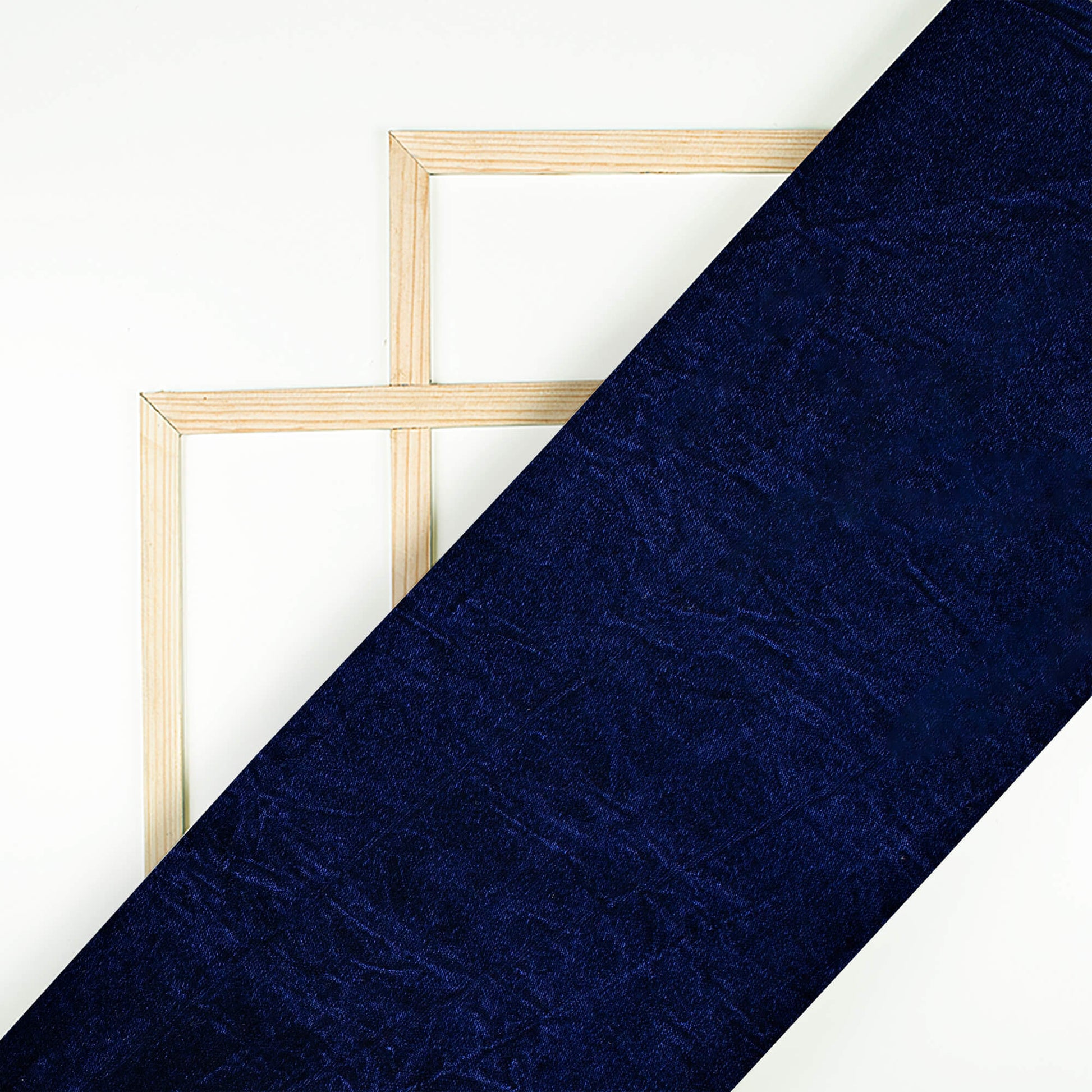 Navy Blue Plain Export Quality Dual Tone Micro Velvet Fabric - Fabcurate