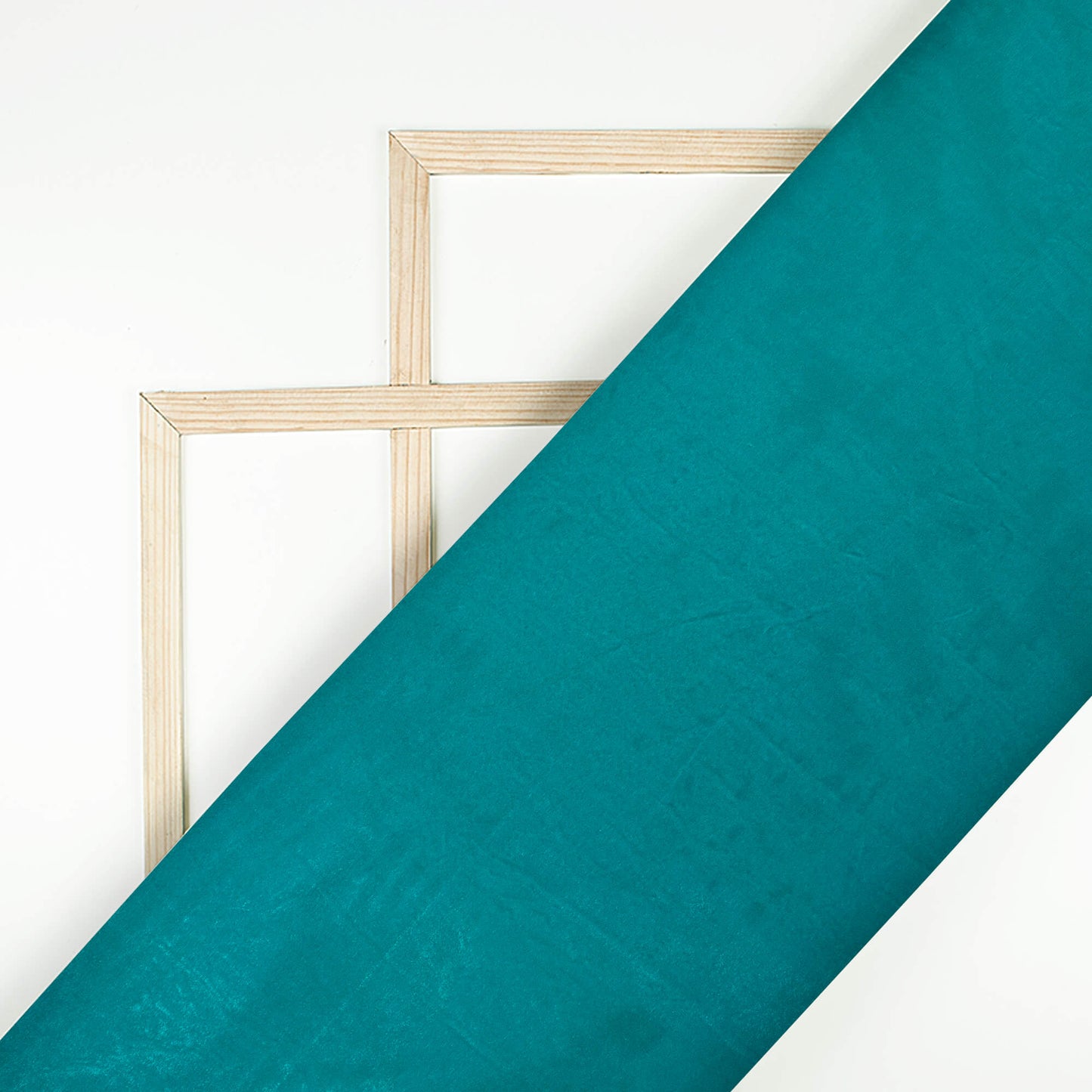 Turquoise Blue Plain Export Quality Micro Velvet Fabric