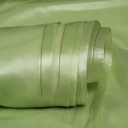 Pastel Green Plain Premium Organza Silk Fabric - Fabcurate