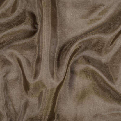 Dark Brown Plain Premium Organza Silk Fabric - Fabcurate