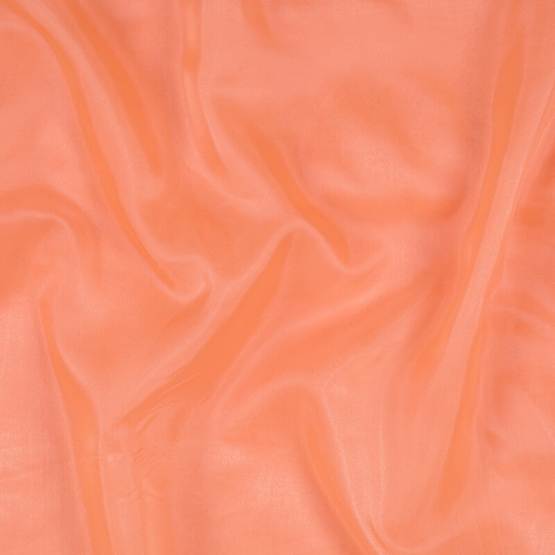 Salmon Plain Premium Organza Silk Fabric - Fabcurate