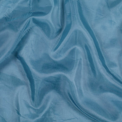 Carolina Blue Plain Premium Organza Silk Fabric - Fabcurate