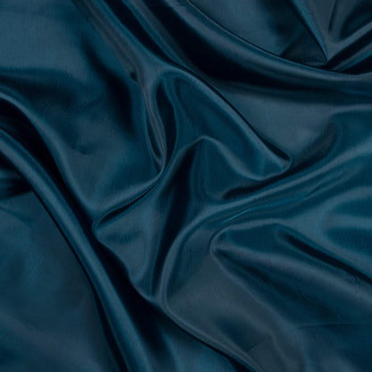 Dark Blue Plain Premium Organza Silk Fabric - Fabcurate