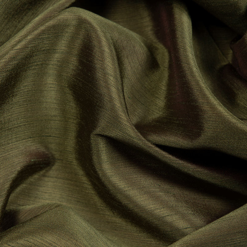 Mehendi Plain Zorba Silk Fabric - Fabcurate