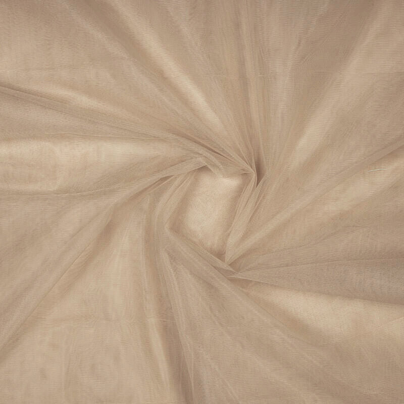 Pastel Peach Plain Premium Quality Butterfly Net Fabric - Fabcurate