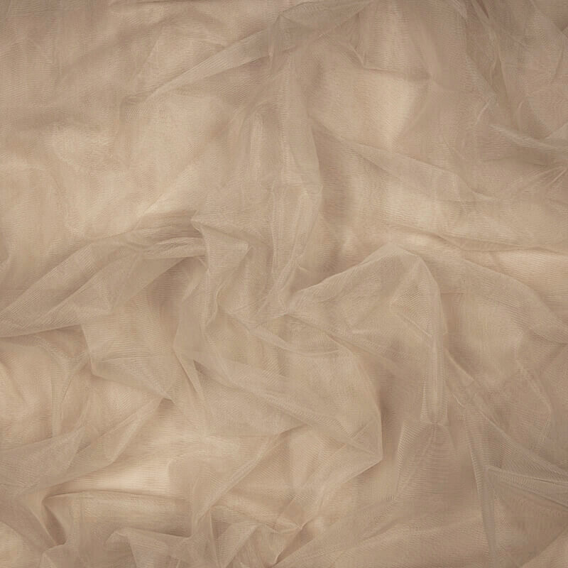 Pastel Peach Plain Premium Quality Butterfly Net Fabric - Fabcurate