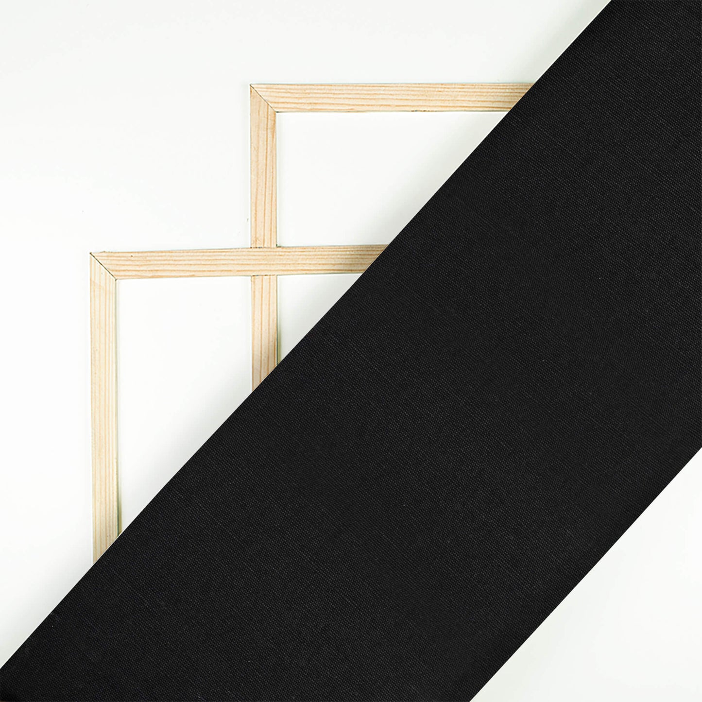 (Cut Piece 0.9 Mtr) Black Plain Cotton Exclusive Shirting Fabric (Width 36 Inches)