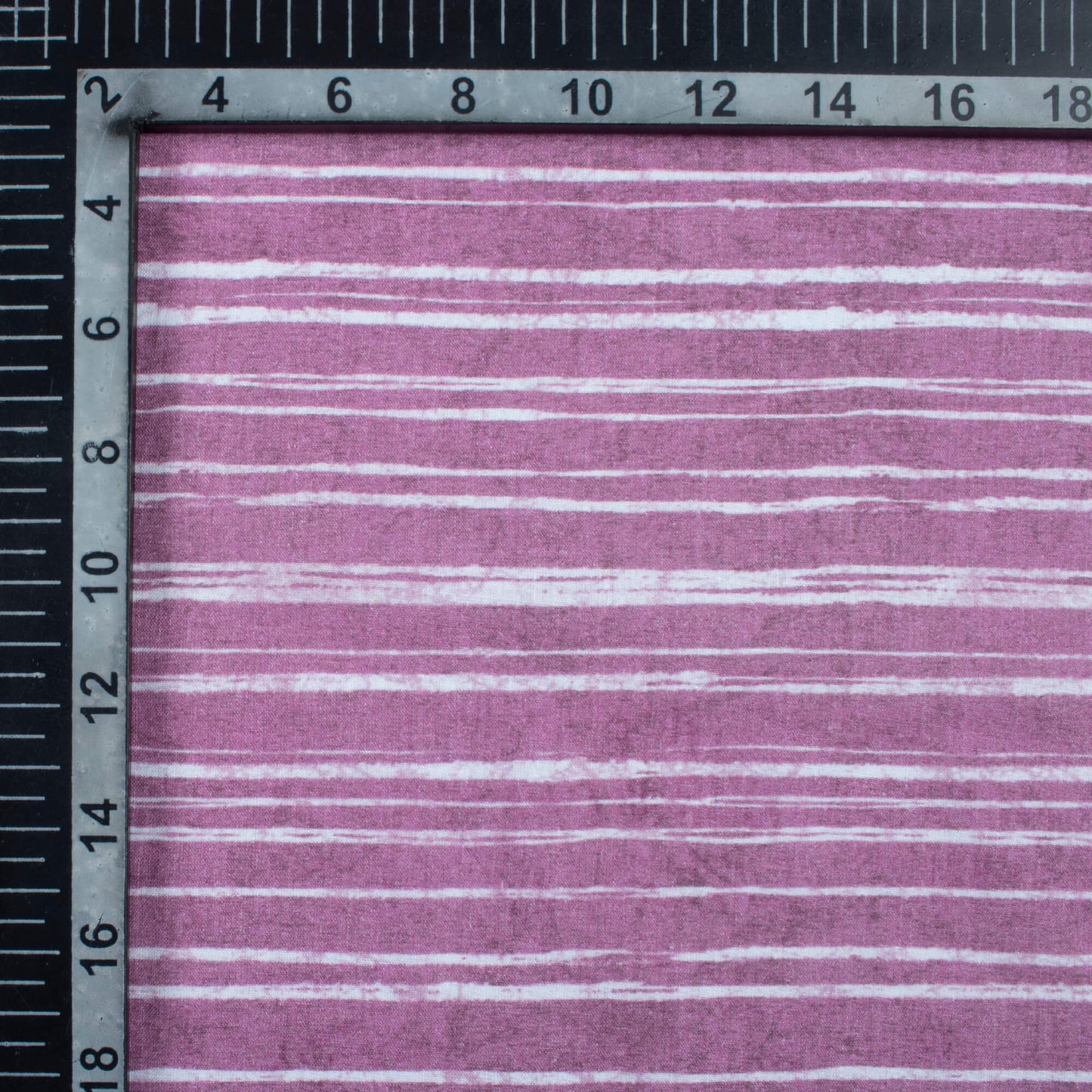 Lavender Purple And White Stripes Pattern Digital Print Cotton Cambric Fabric