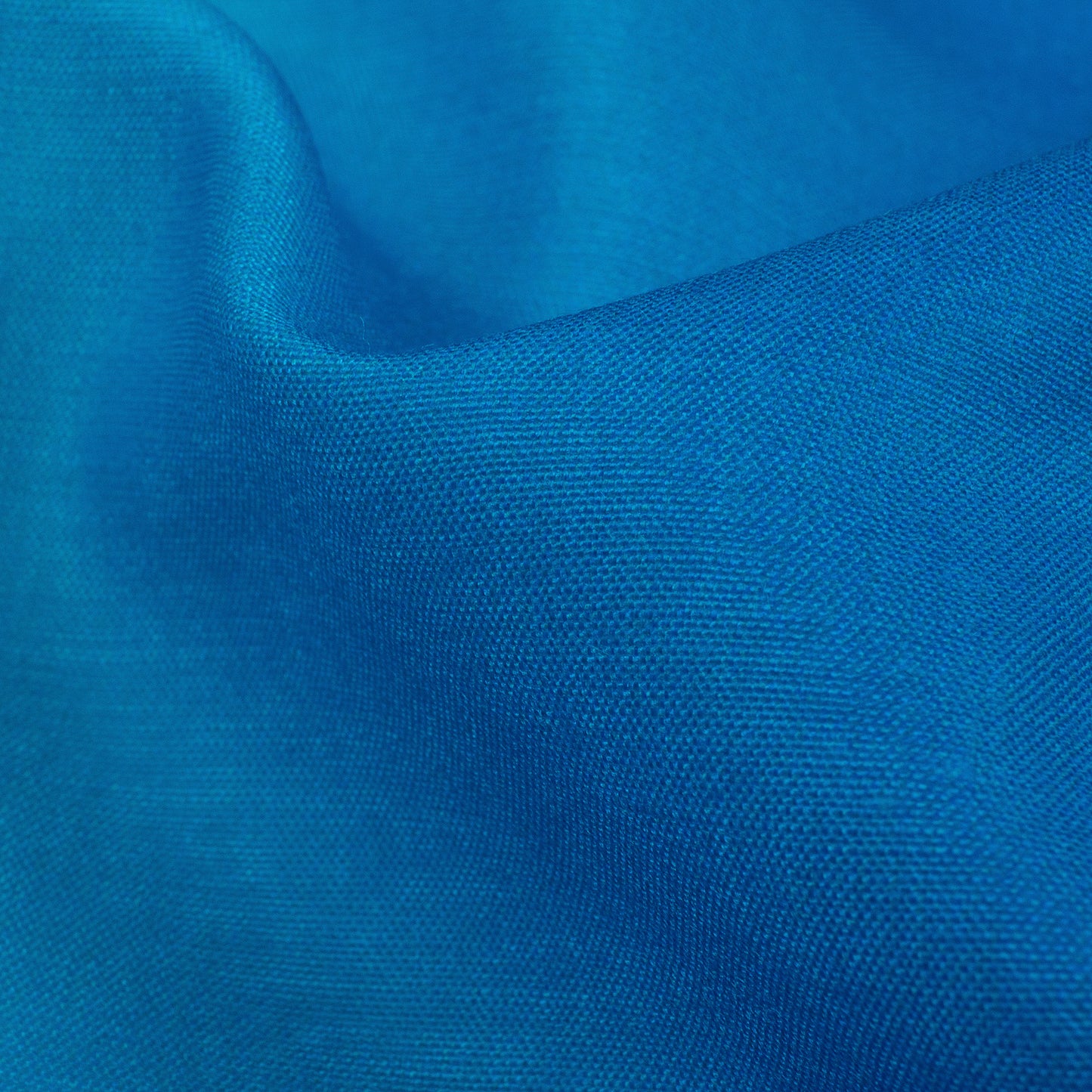 Azure Blue Ombre Pattern Digital Print Muslin Fabric