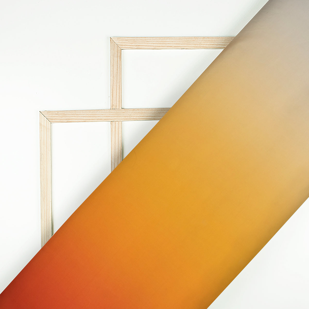 Honey Orange Ombre Pattern Digital Print Muslin Fabric