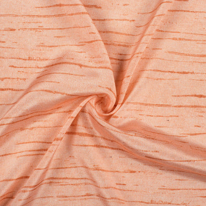 Salmon Orange Textured Pattern Digital Print Crepe Silk Fabric