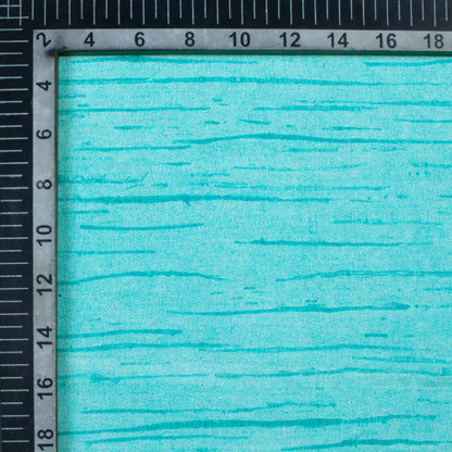 Sky Blue Textured Pattern Digital Print Crepe Silk Fabric
