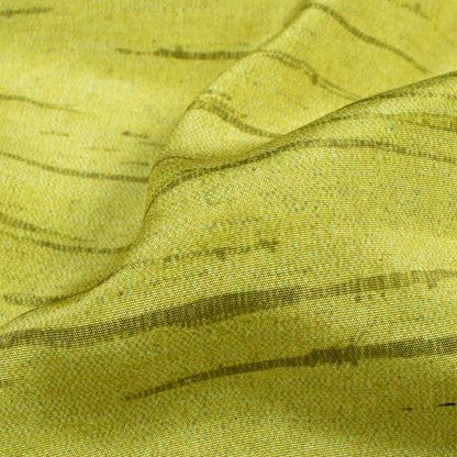 Moss Green Textured Pattern Digital Print Crepe Silk Fabric