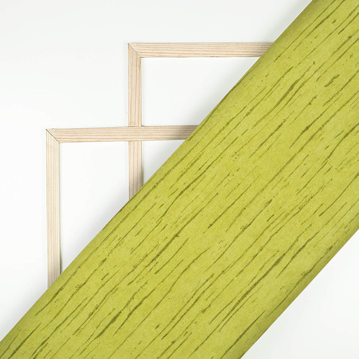 Moss Green Textured Pattern Digital Print Crepe Silk Fabric