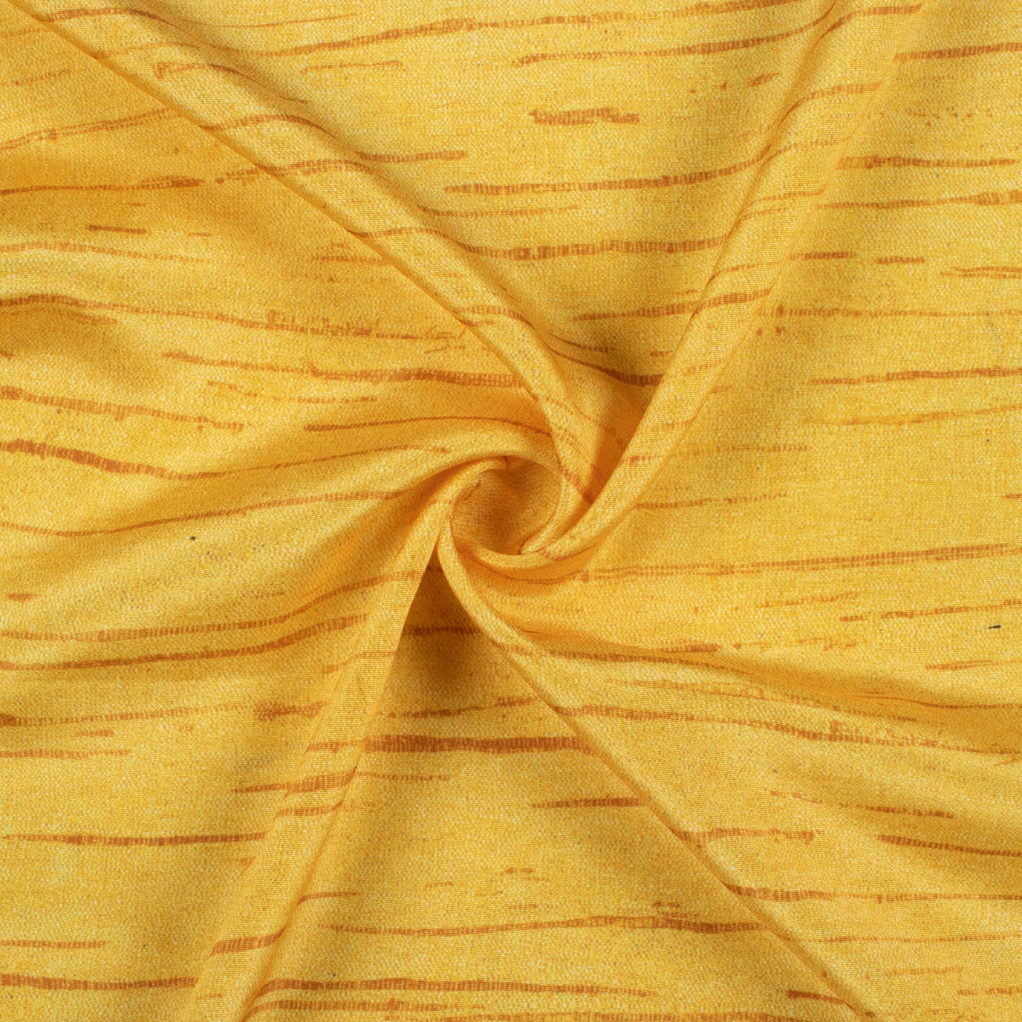 Ochre Yellow Textured Pattern Digital Print Crepe Silk Fabric