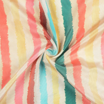 Mustard Yellow And Blush Red Shiiborii Pattern Digital Print Crepe Silk Fabric