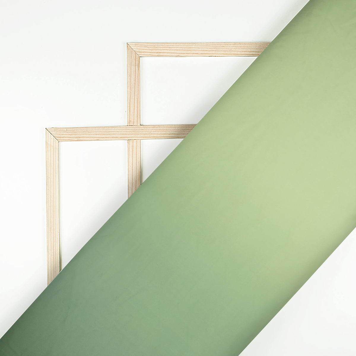 Moss Green And Pastel Yellow Ombre Pattern Digital Print Georgette Fabric