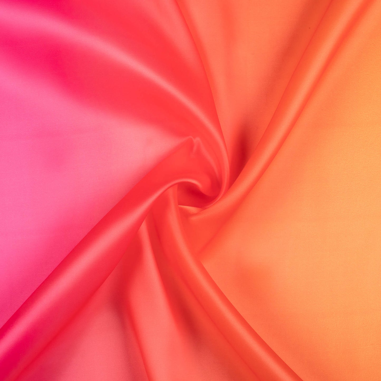 Hot Pink And Orange Ombre Pattern Digital Print Organza Satin Fabric