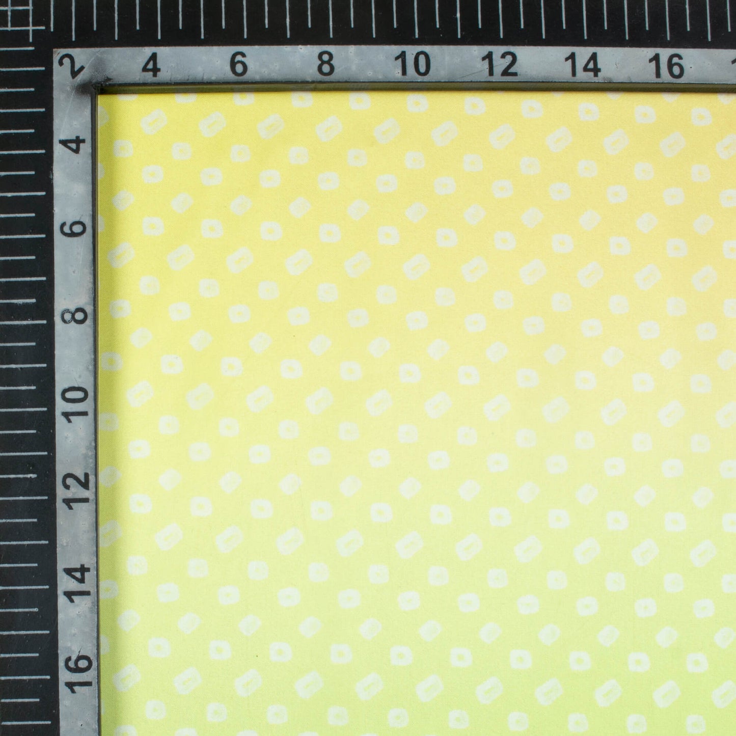 Lime Green And Yellow Ombre Pattern Digital Print Organza Satin Fabric
