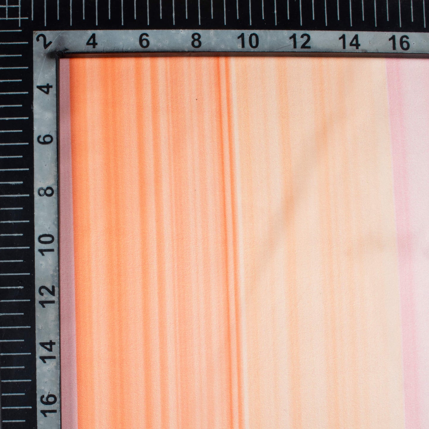Multi-Color Stripes Pattern Digital Print Organza Satin Fabric