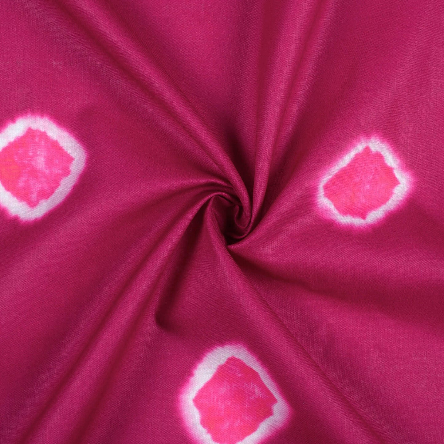 Magenta Purple And Pink Shibori Pattern Digital Print Poly Cambric Fabric