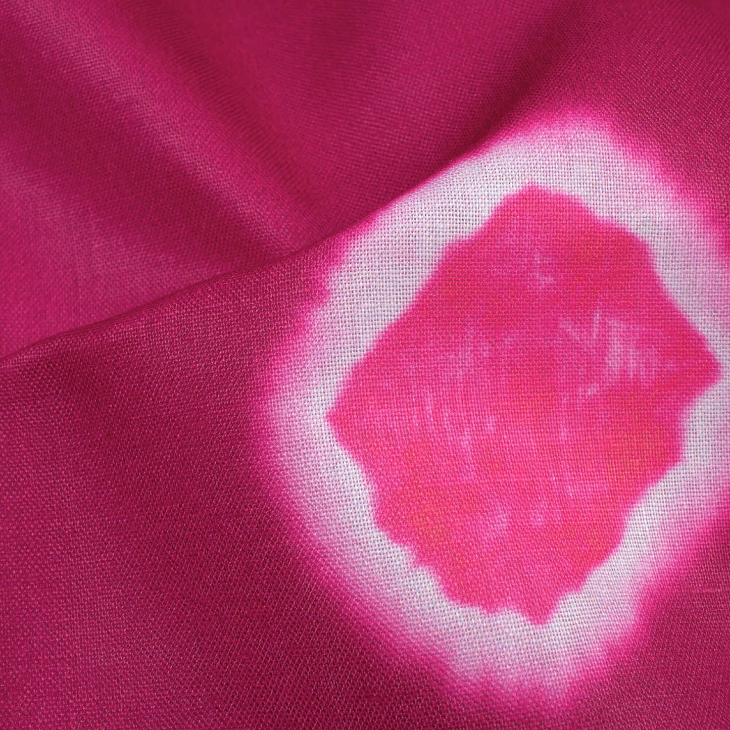 Magenta Purple And Pink Shibori Pattern Digital Print Poly Cambric Fabric