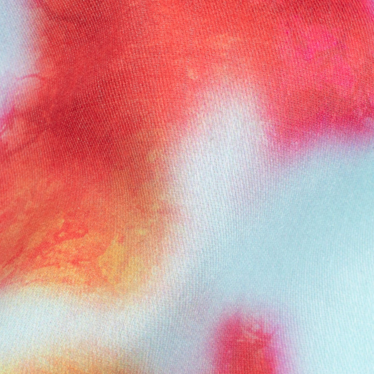 Light Blue And Magenta Pink Tie & Dye Pattern Digital Print Poly Glazed Cotton Fabric