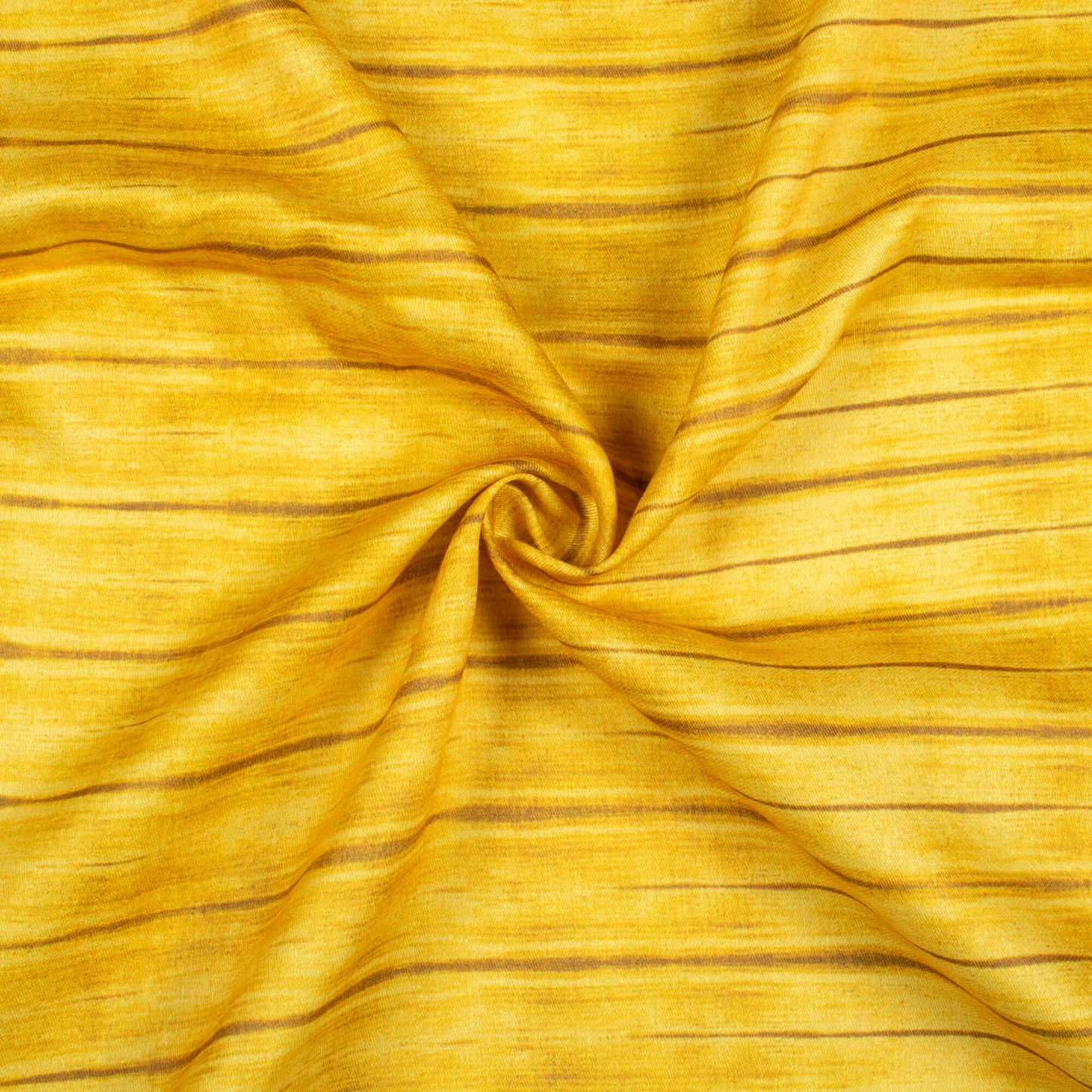 Bumblebee Yellow And Brown Texture Pattern Digital Print Poly Glazed Cotton Fabric