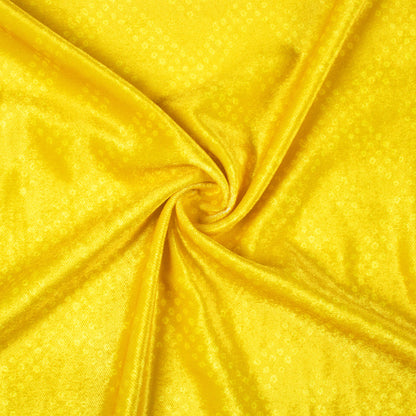 Dijon Yellow Bandhanii Pattern Digital Print Premium Velvet Fabric