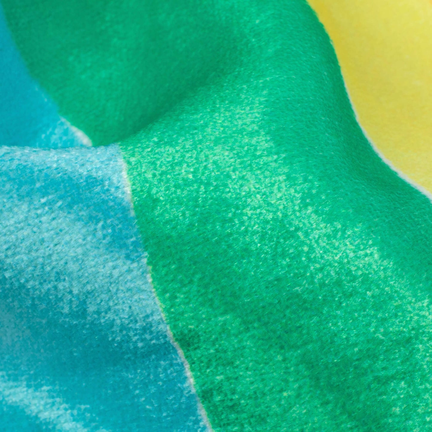 Pastel Green And Yellow Stripes Pattern Digital Print Premium Velvet Fabric