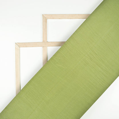 Moss Green Texture Pattern Digital Print Viscose Uppada Silk Fabric