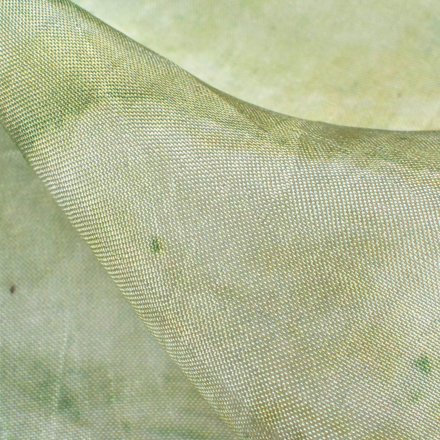 Viridian Green And Yellow Marble Pattern Digital Print Viscose Uppada Silk Fabric