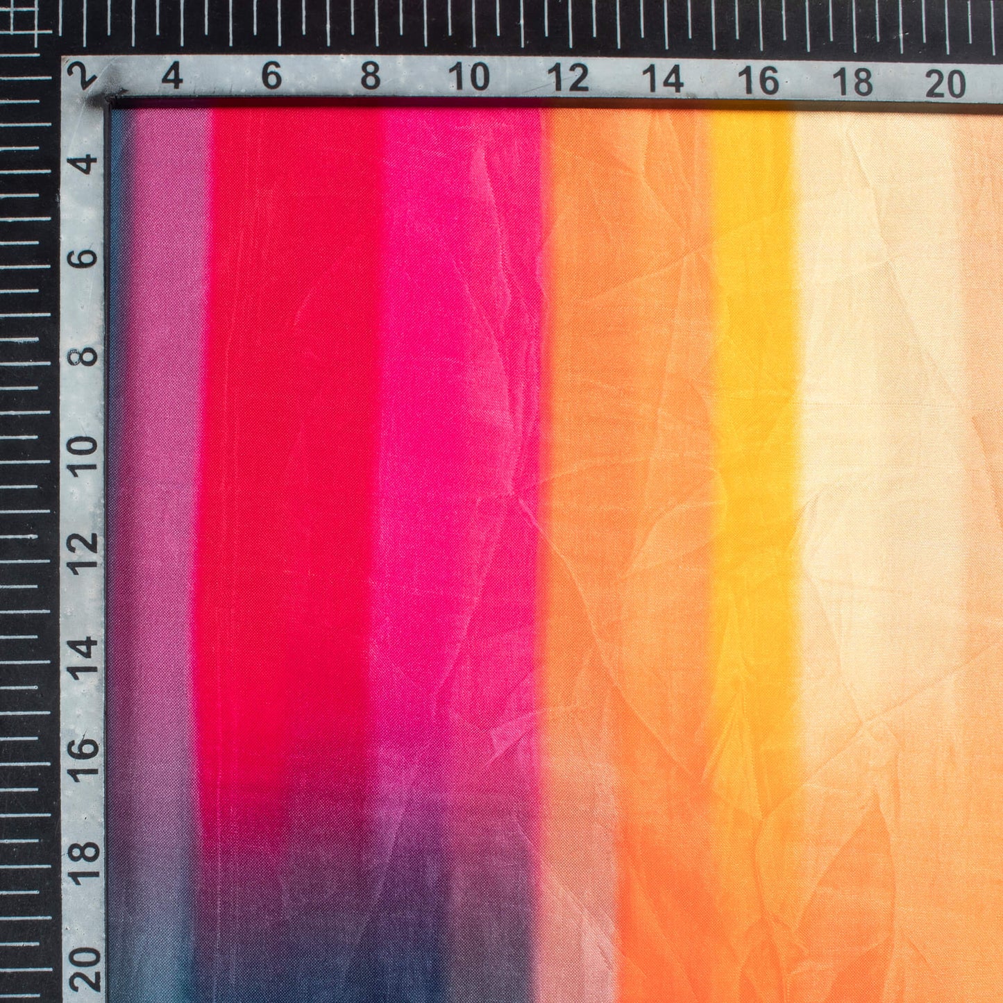 Multi-Color Abstract Pattern Digital Print Viscose Uppada Silk Fabric