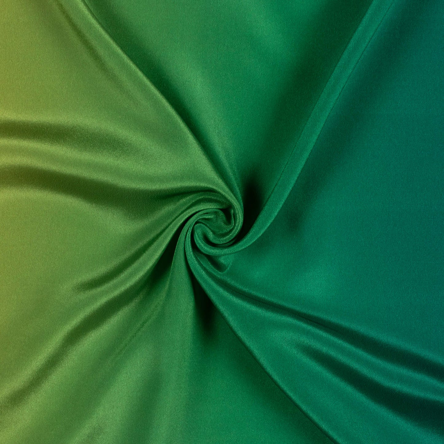 Pine Green And Yellow Ombre Pattern Digital Print Crepe Silk Fabric