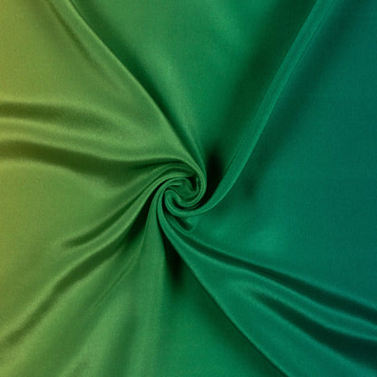 Pine Green And Yellow Ombre Pattern Digital Print Crepe Silk Fabric