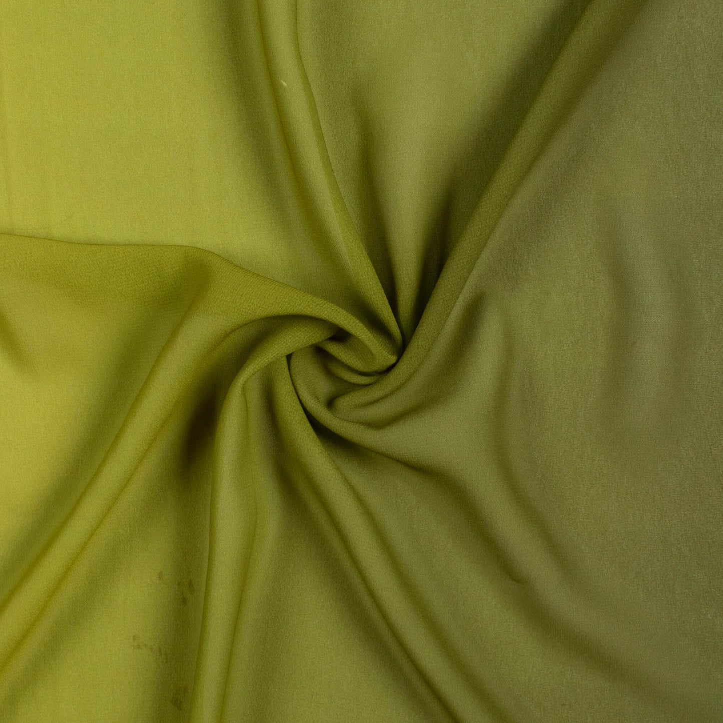 Olive Green And Lemon Yellow Ombre Pattern Digital Print Georgette Fabric