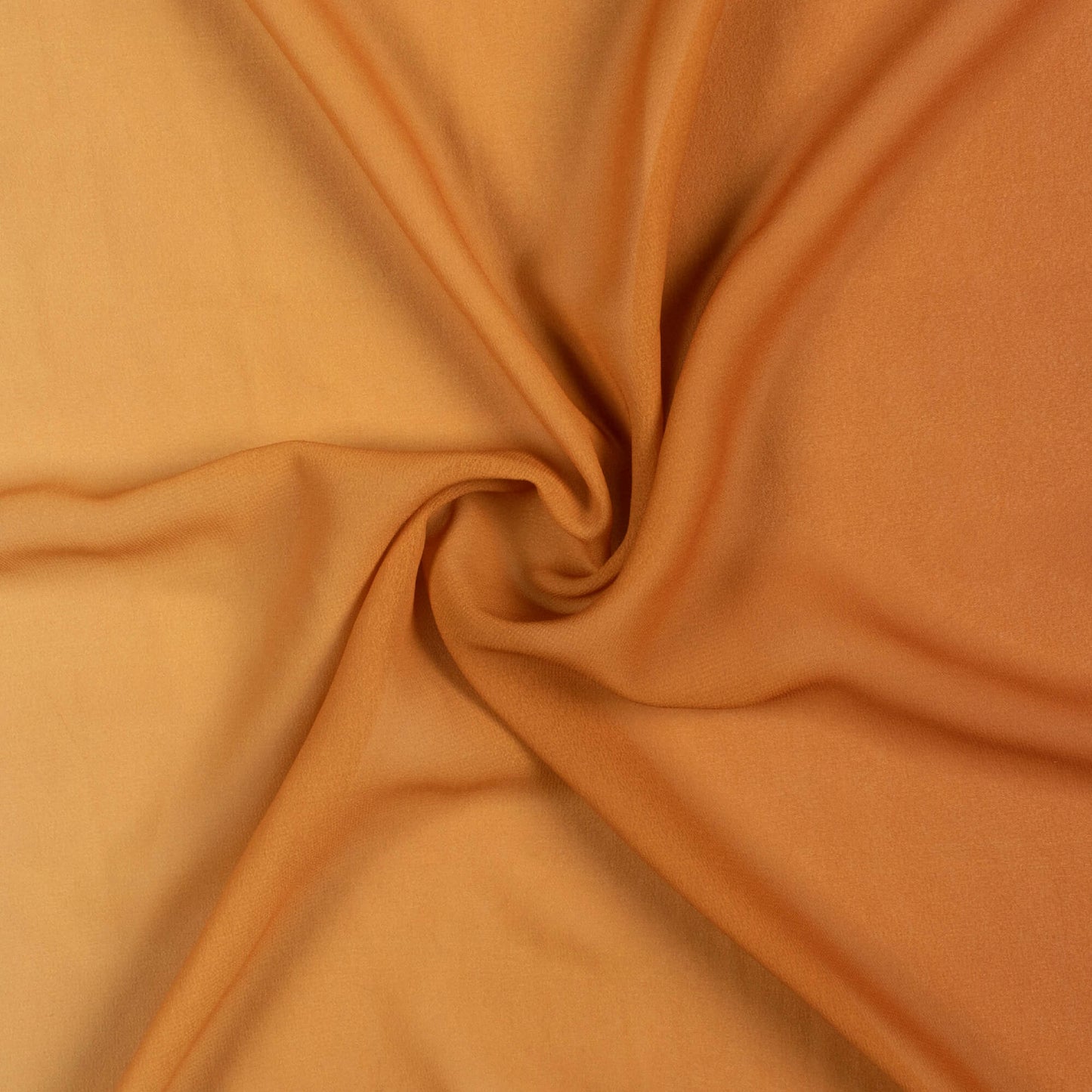 Ochre Orange Ombre Pattern Digital Print Georgette Fabric