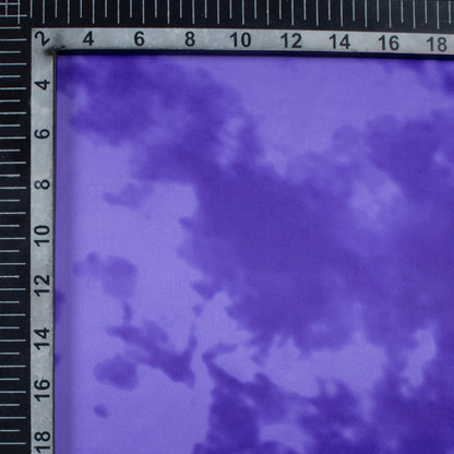 Very Peri Tye And Dye Pattern Digital Print Organza Satin Fabric