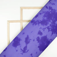 Very Peri Tye And Dye Pattern Digital Print Organza Satin Fabric