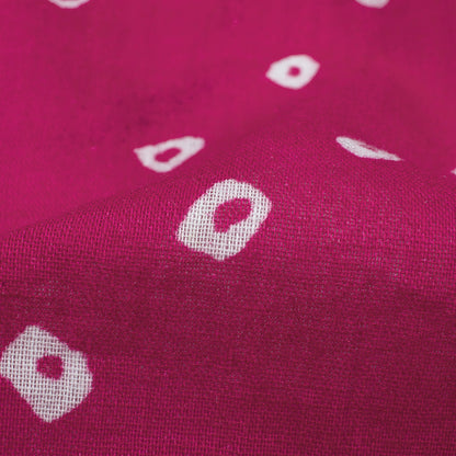 Mulberry Purple And White Bandhanii Pattern Digital Print Pure Cotton Mulmul Fabric
