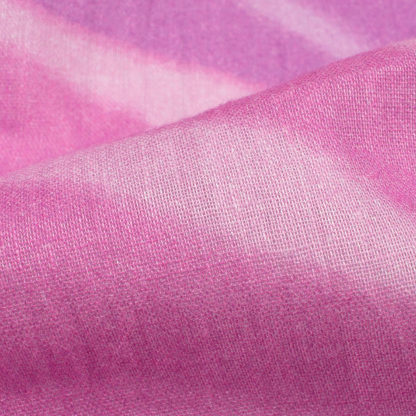 Lilac Purple Leheriya Pattern Digital Print Pure Cotton Mulmul Fabric