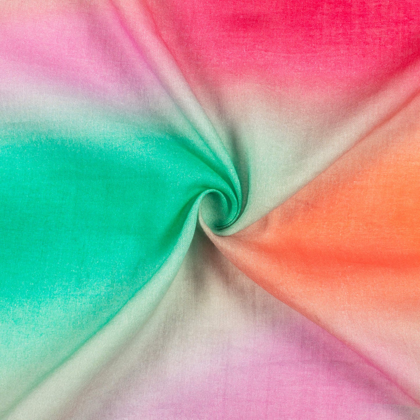 Multi-Color Tie & Dye Pattern Digital Print Pure Cotton Mulmul Fabric
