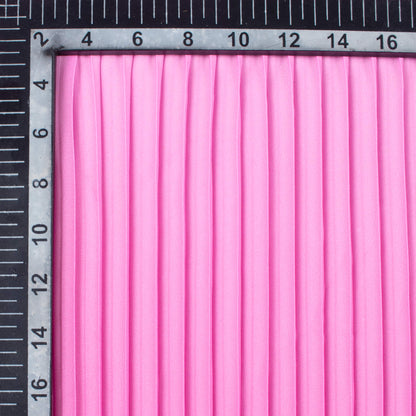 Taffy Pink Ombre Pattern Digital Print Georgette Pleated Fabric