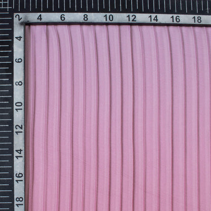 Hippie Pink And Grey Ombre Pattern Digital Print Georgette Pleated Fabric